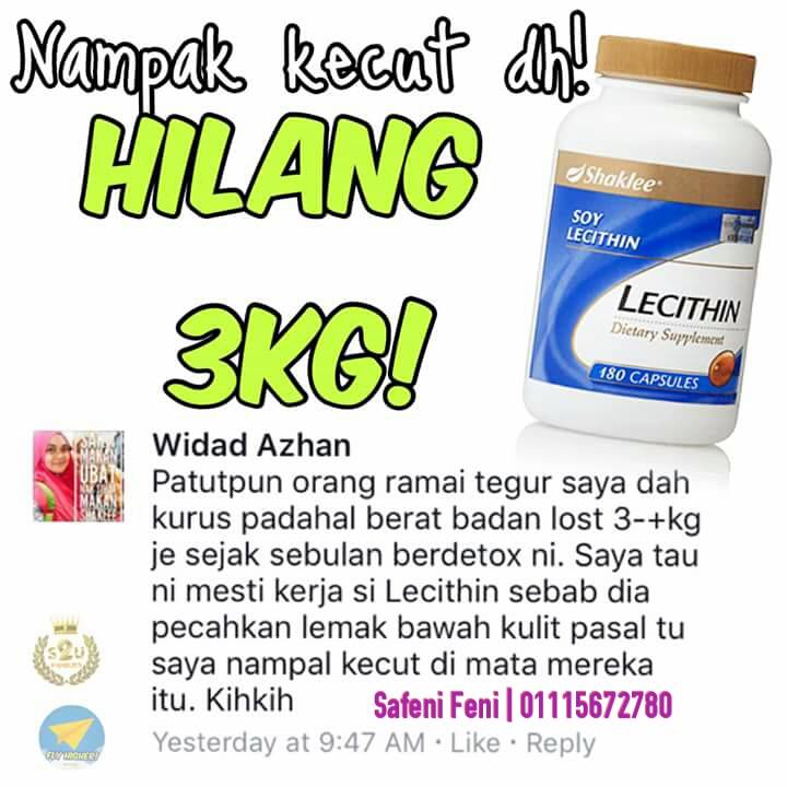 Testimoni Lecithin Untuk Kurus Blog Safeni Feni