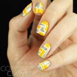 yellow silver nail nails messed