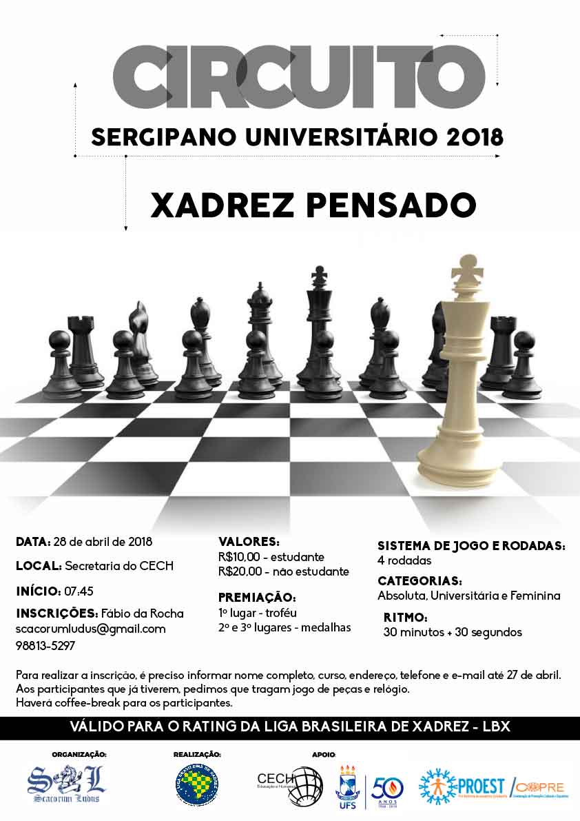 Clube de Xadrez Scacorum Ludus: 160 anos com limites de tempo em jogos de  xadrez