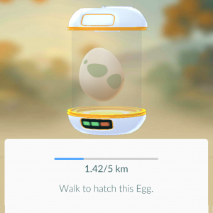 Different eggs require different distances, which indicate their rarity.
