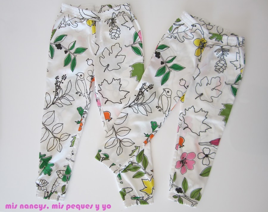 mis nancys, mis peques y yo, pantalón fluido para niñas, con tela de Ikea