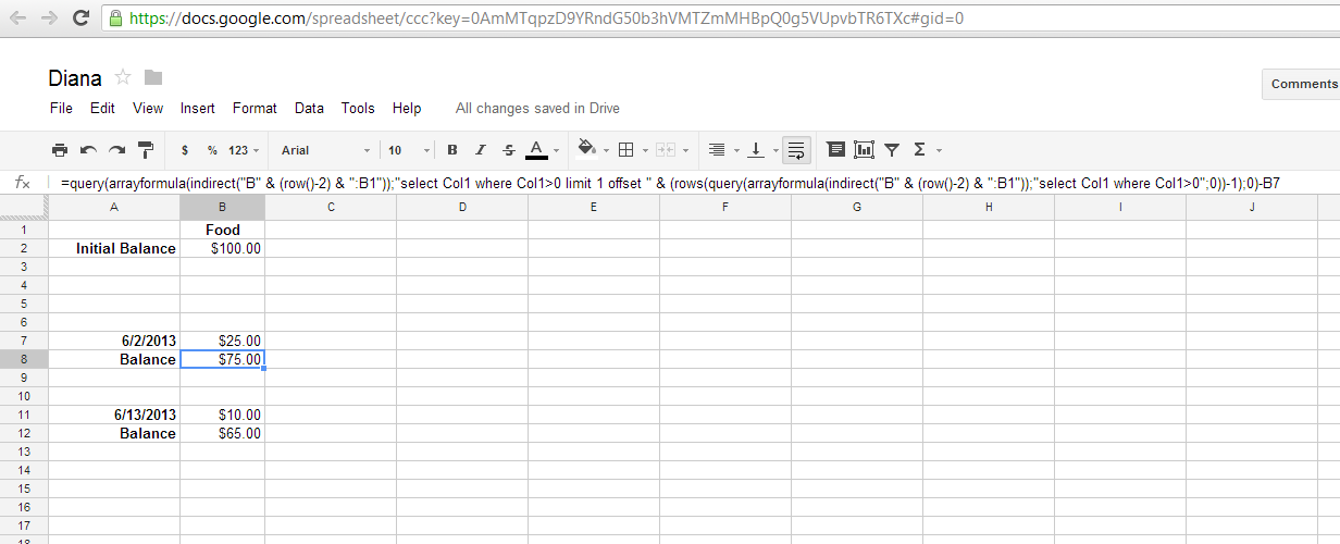 iGoogleDrive Google Spreadsheet Complex Query Formula