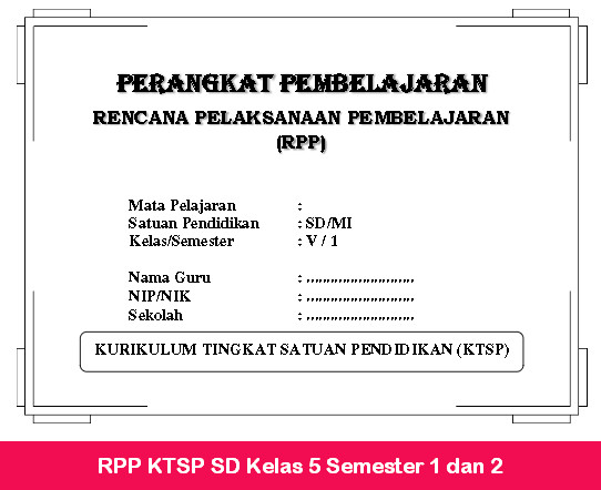 Rpp pkn kelas 5 semester 1 ktsp