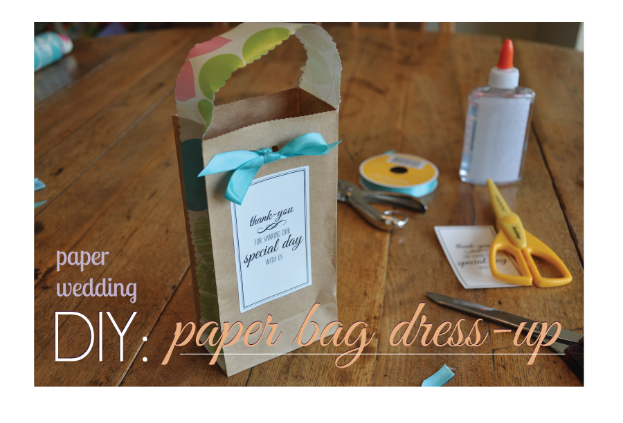 Paper Wedding Paper Wedding DIY Paper Bag DressUp with FREE