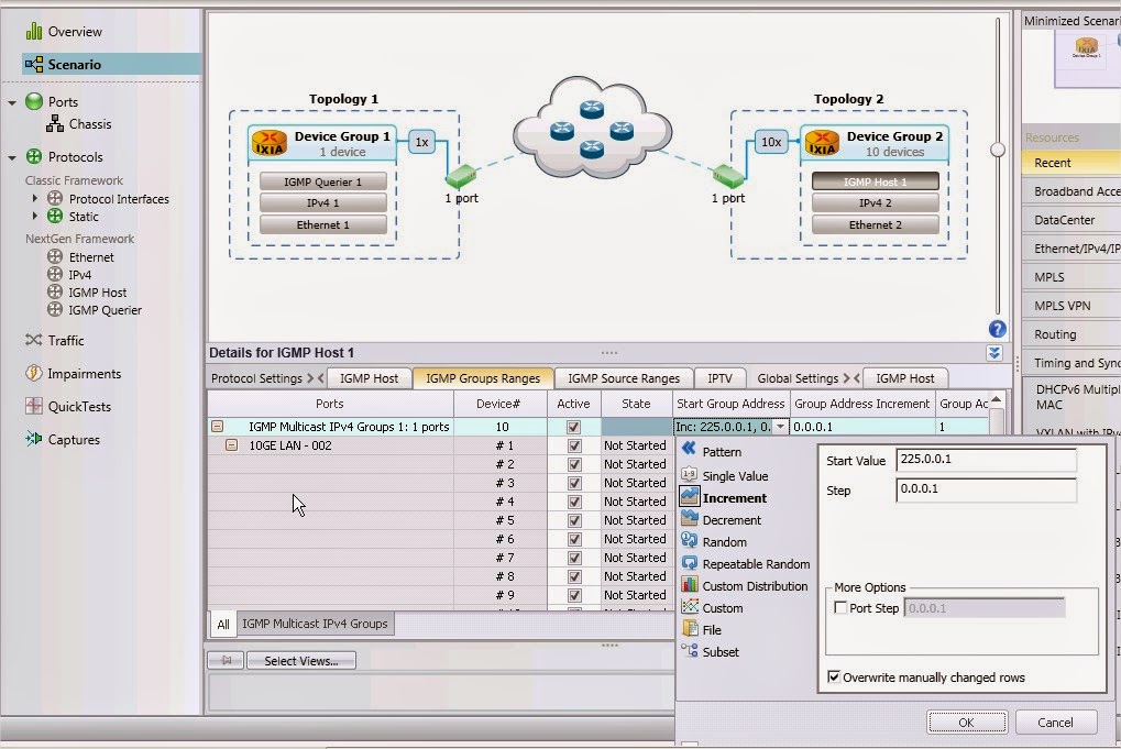 How to NGPF IGMP configuration