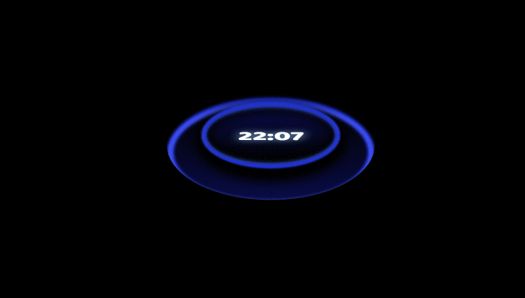 3D looking clock made with CSS gradients and borders preview