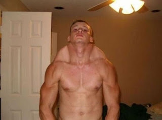 Funny free image from Google | Man with massive neck