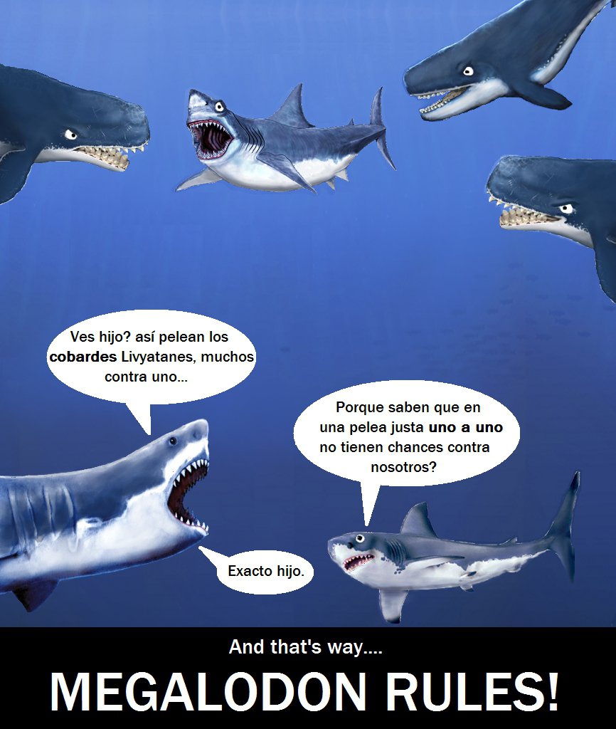 El Pensieve de Dinorider: PaleoArte - ¡Megalodon manda! por Heraldo