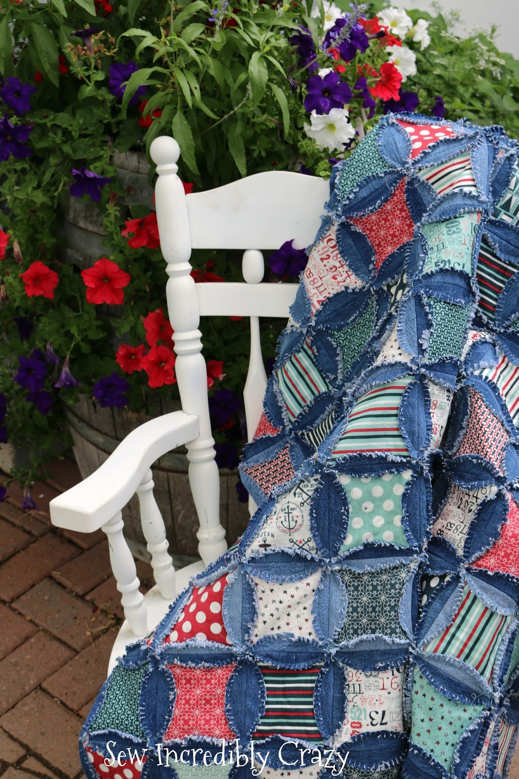 Sew Incredibly Crazy My Blue Jeans Rag Quilt sew incredibly crazy blogger