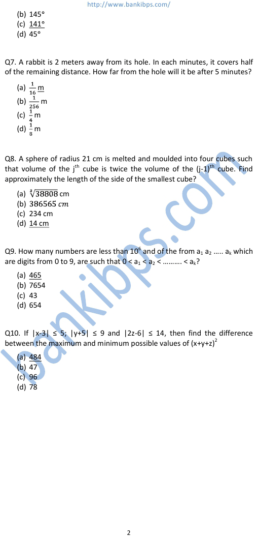 Capital First Aptitude Test Questions