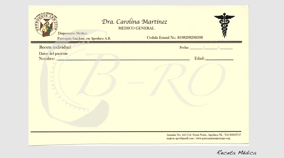 Formato De Receta Medica Para Editar En Word