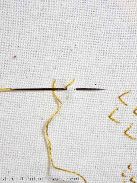 Arrowhead embroidery stitch