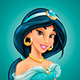 Invitacion de Cumpleaños de Jasmine Aladdin Princesas Disney