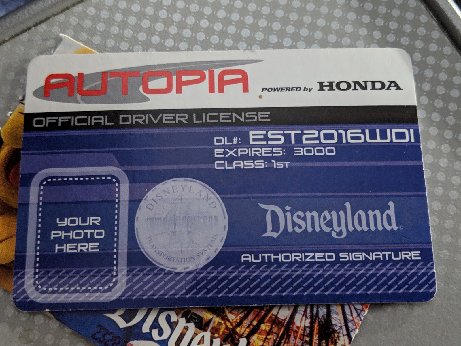 Autopia Official Driver License Now Licensed On Both Coasts At Both Parks