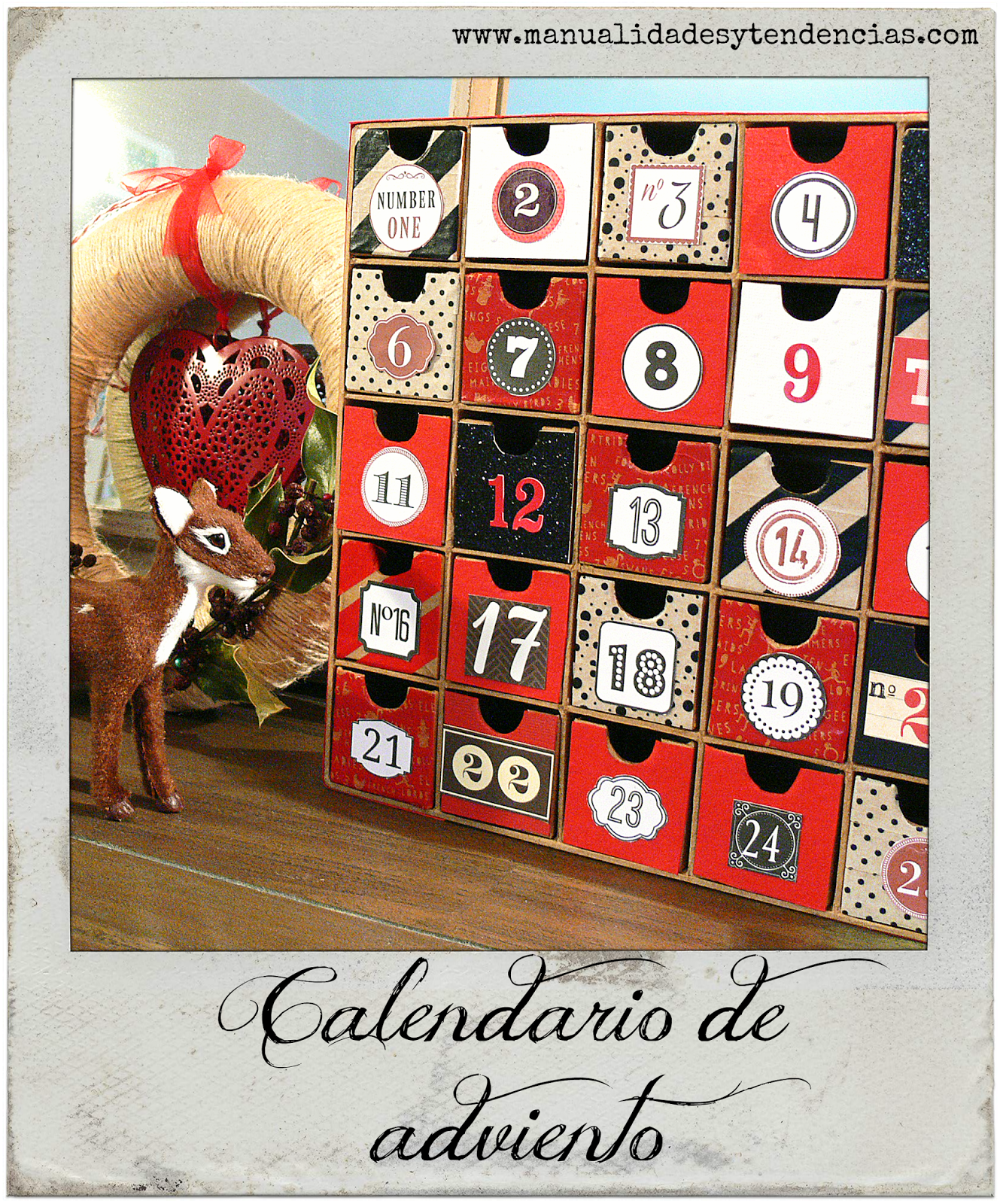 Manualidades y tendencias Calendario de adviento de papel maché