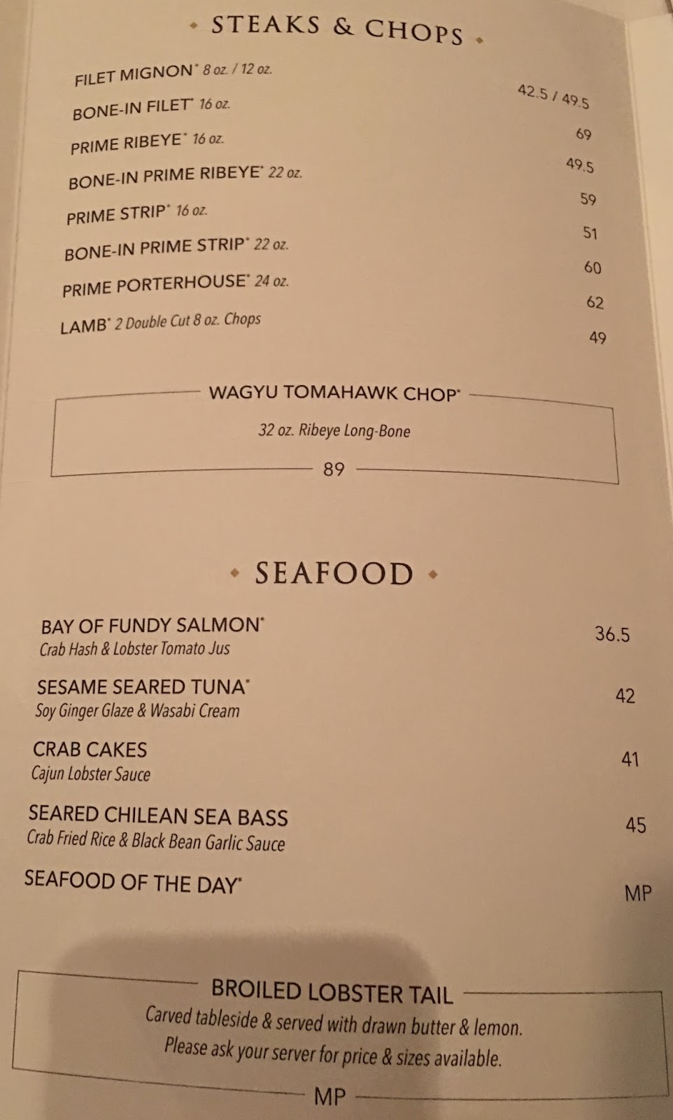 TASTE OF HAWAII DEL FRISCO'S DOUBLE EAGLE STEAK HOUSE LAS VEGAS