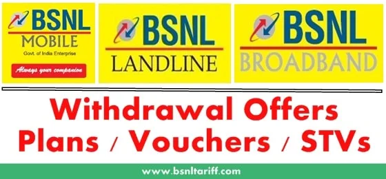BSNL Prepaid Recharge Tariff Plans and BSNL Mobile Internet plans Jai Jawan 113, Micromax 97 Bharat Phone 1 and Roaming Tariff plan 199 withdrawn