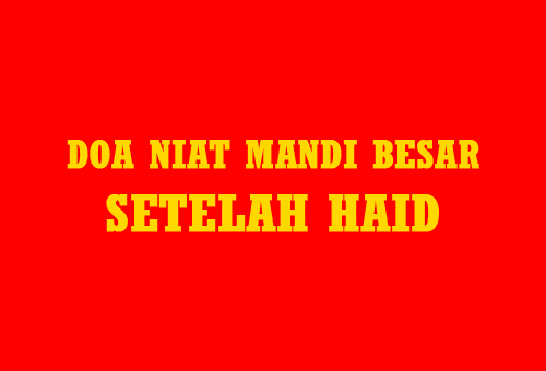 gambar doa niat mandi besar setelah haid