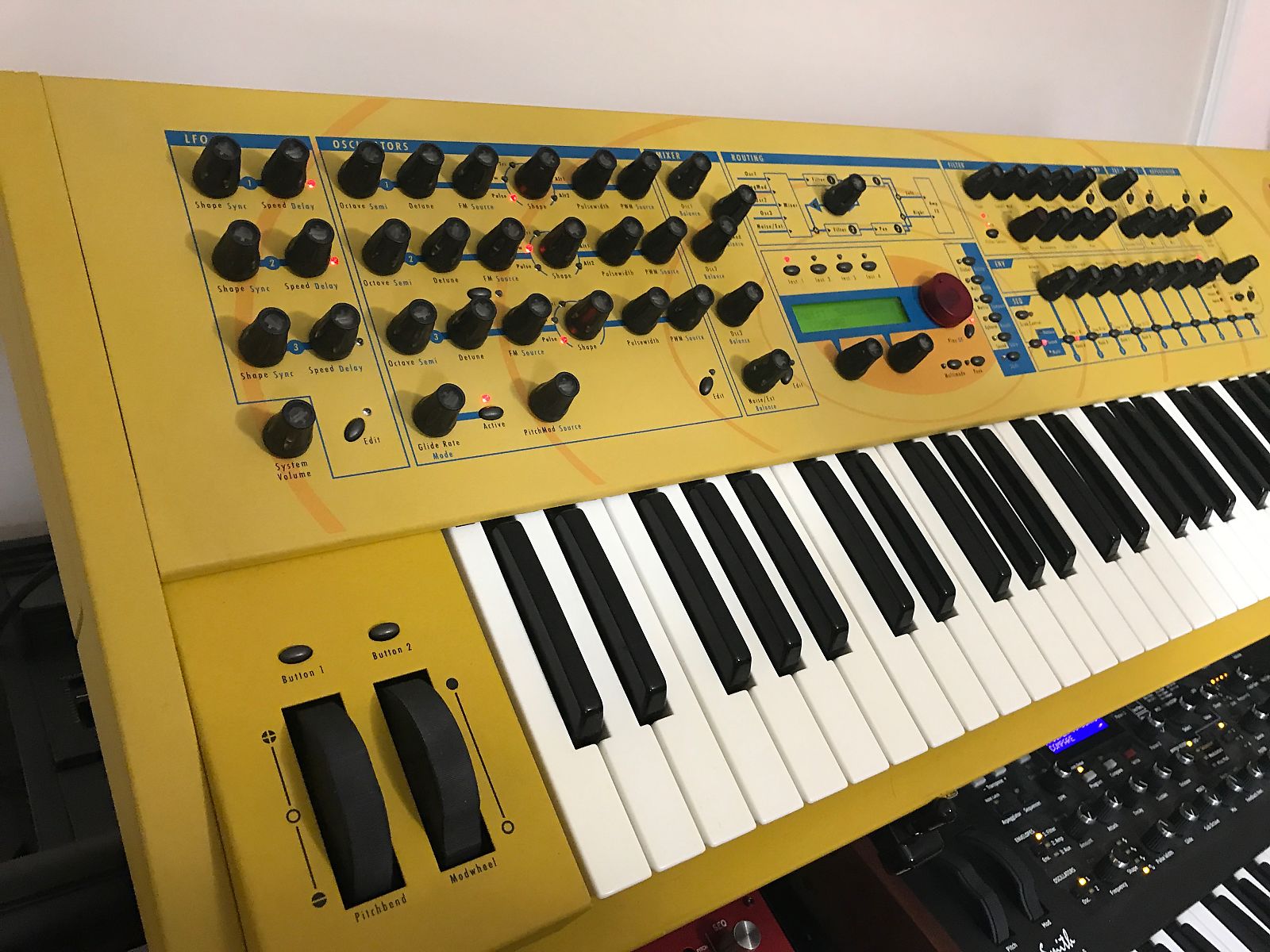 MATRIXSYNTH Yellow Waldorf Q Keyboard Synthesizer SN 930821493