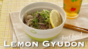 Summer Lemon GYUDON (Beef Rice Bowl Recipe)