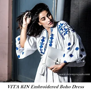 Queen Maxima wore Vita Kin Embroidered Boho Dress