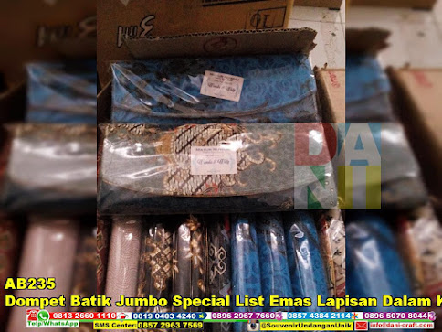 jual Dompet Batik Jumbo Special List Emas Lapisan Dalam Kain