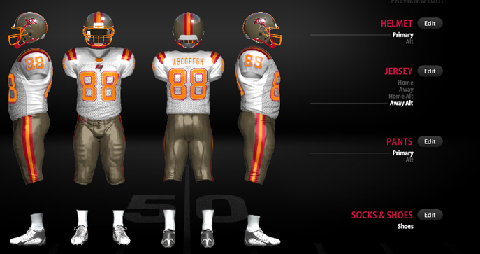 Sports Aesthetics - Uni Watch Fans Facebook: NFL Uniform Concept