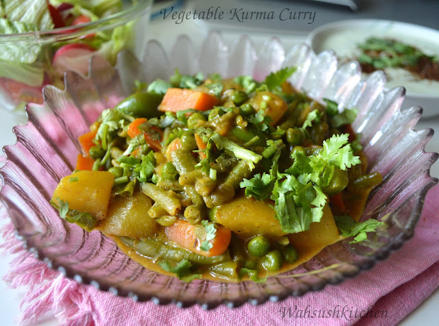 Vegetable kurma or shahi kurma