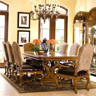 افضل شركة نقل عفش بالكويت Beauteous-dining-room-marvellous-distressed-white-oak-finish-wooden-legacy-classic-furniture-table-design-chairs-decor-set-sets-american-lighting-decorating-ideas-colors-venetian-chandeliers