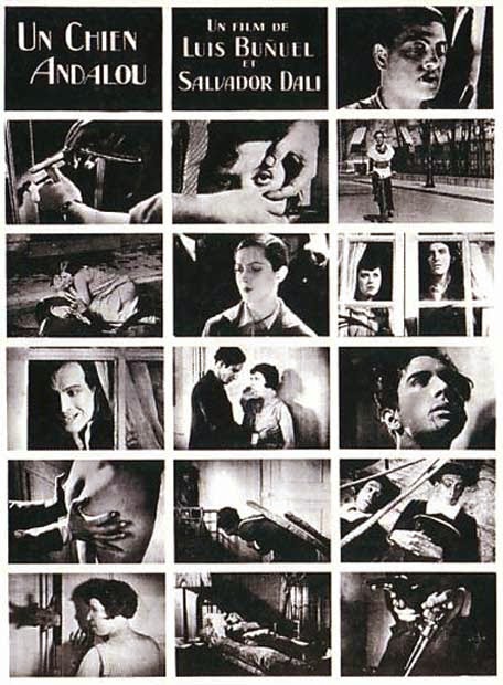 Cartel de la película Un Perro Andaluz de Luís Buñuel