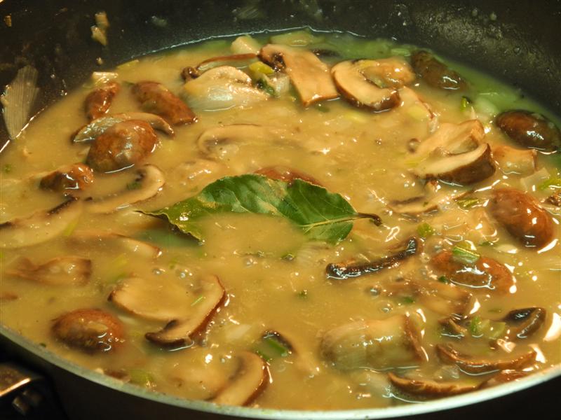 Cerdo con salsa de Portobellos