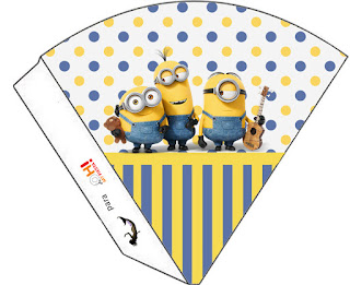 Película de los Minions: Imprimibles Gratis para Fiestas. Para conos = cucuruchos.