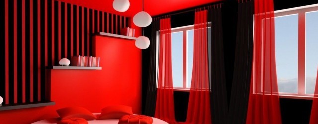 warna cat kamar tidur merah hitam 1