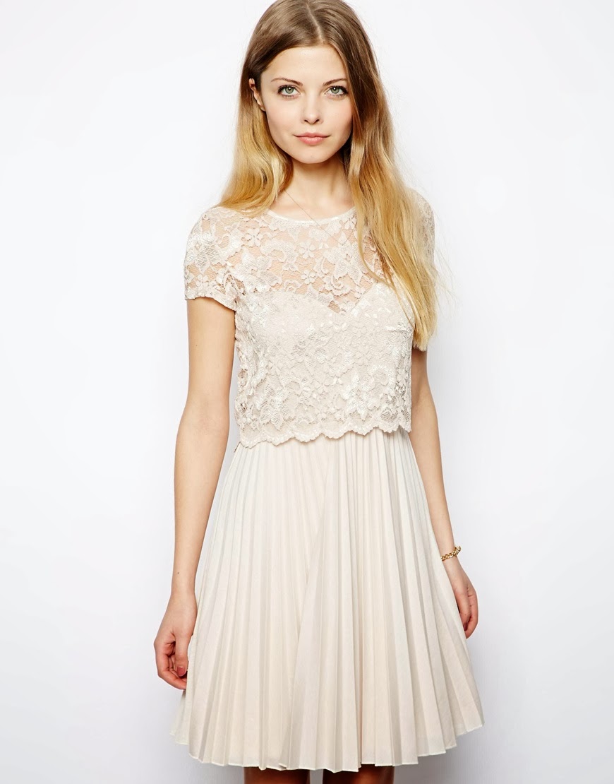 pretties' closet: ASOS Lace Top Pleat Mini Dress