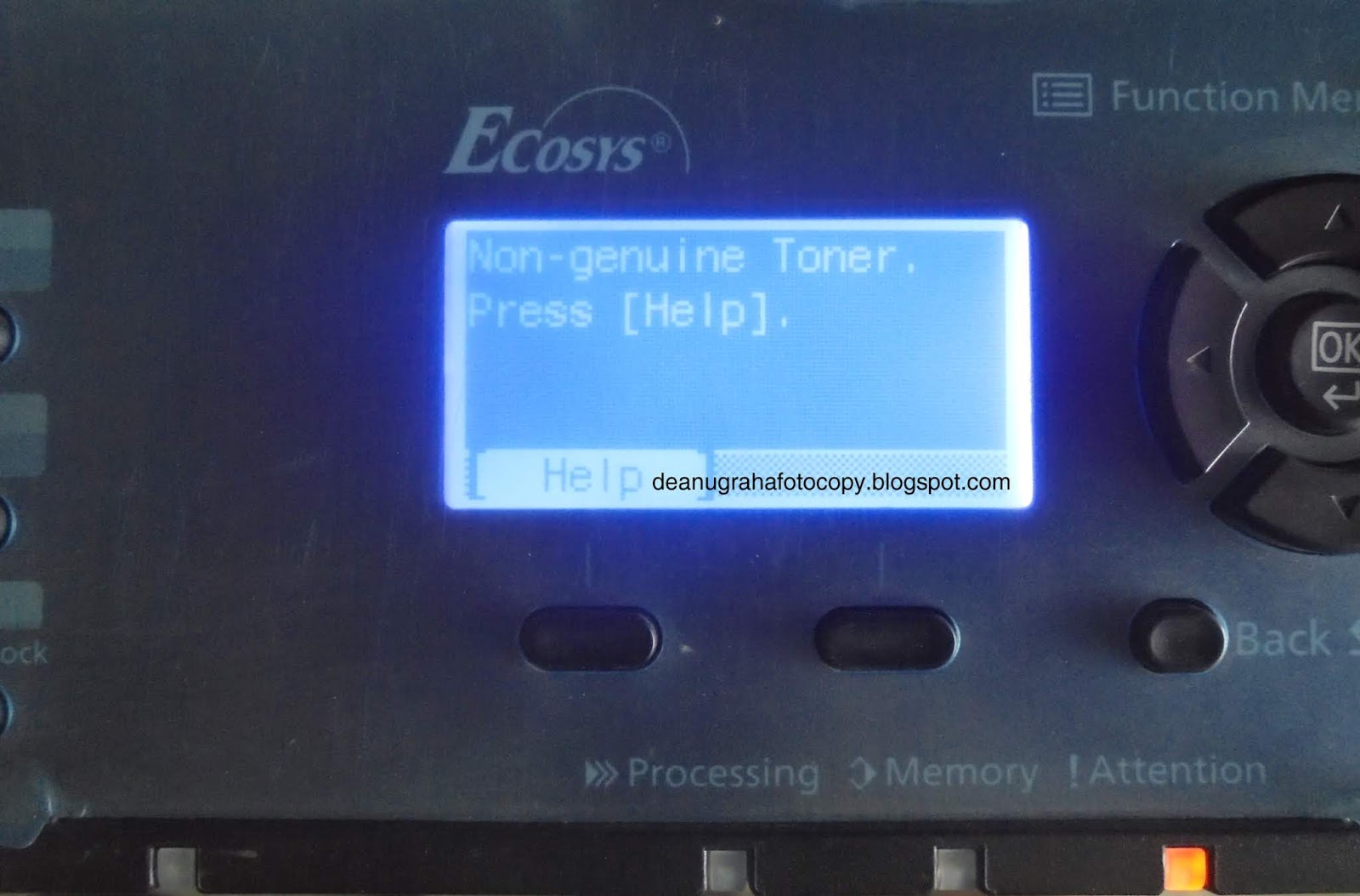 DEANUGRAHA FOTOCOPY MENGATASI NON GENUINE TONER PADA MESIN FOTOCOPY
