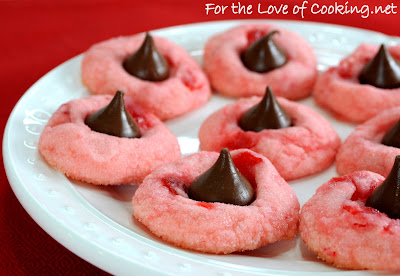 cherry chocolate kiss cookies