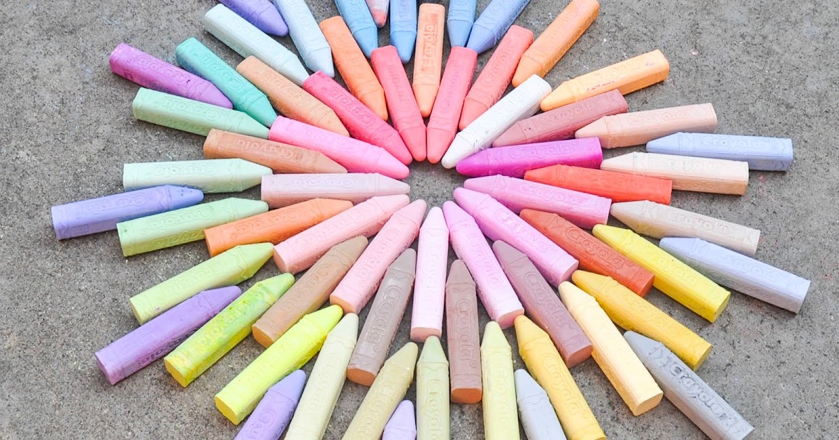 64 Count Crayola Washable Sidewalk Chalk: What's Inside the Box