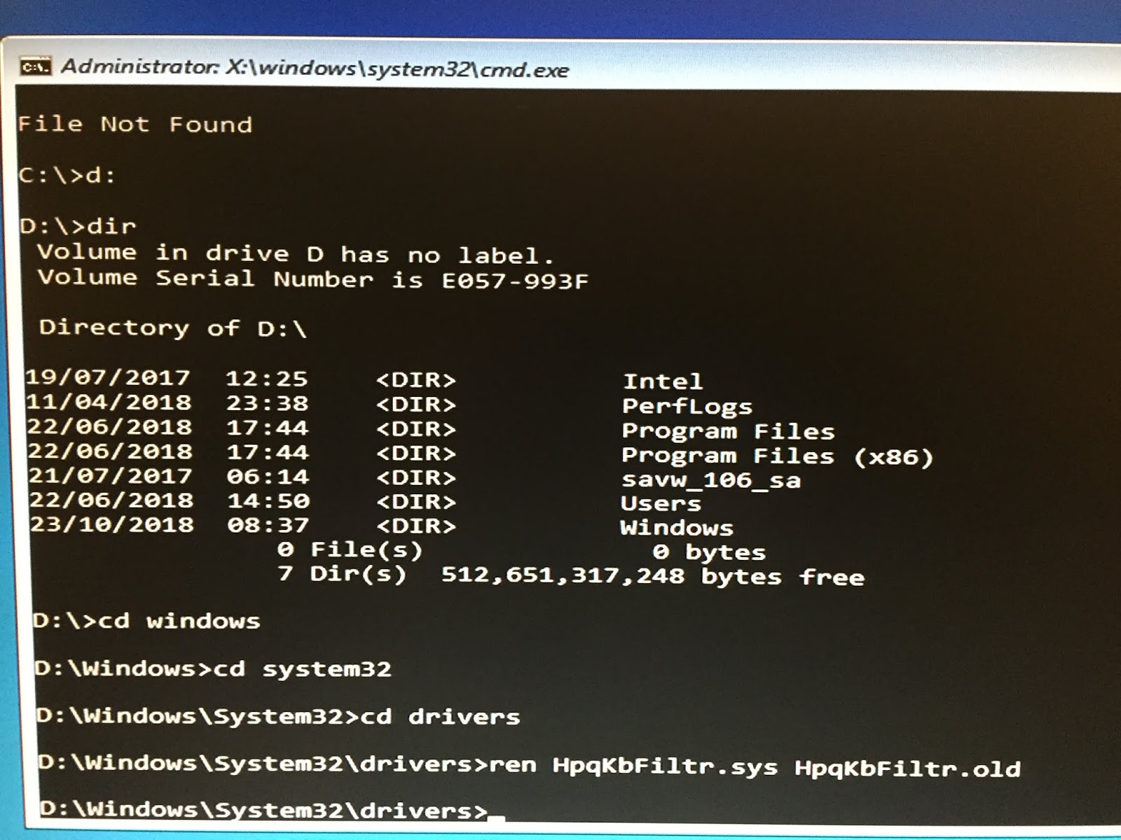 Tcpip sys синий экран 10. Cd d windows. что за файл cmd в windows. tcpipparametersinterfaces.