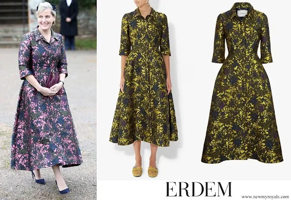 Countess Sophie wore Erdem Kristen Coat Dress