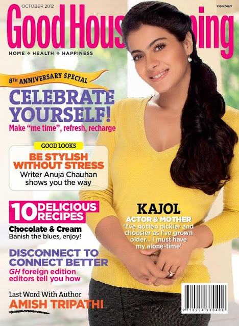 Kajol Devgn on the cover page of Good Housekeeping magazine