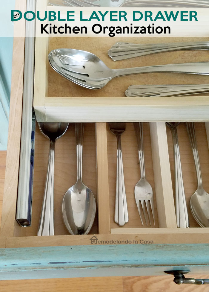 two drawer in one - utensil drawer