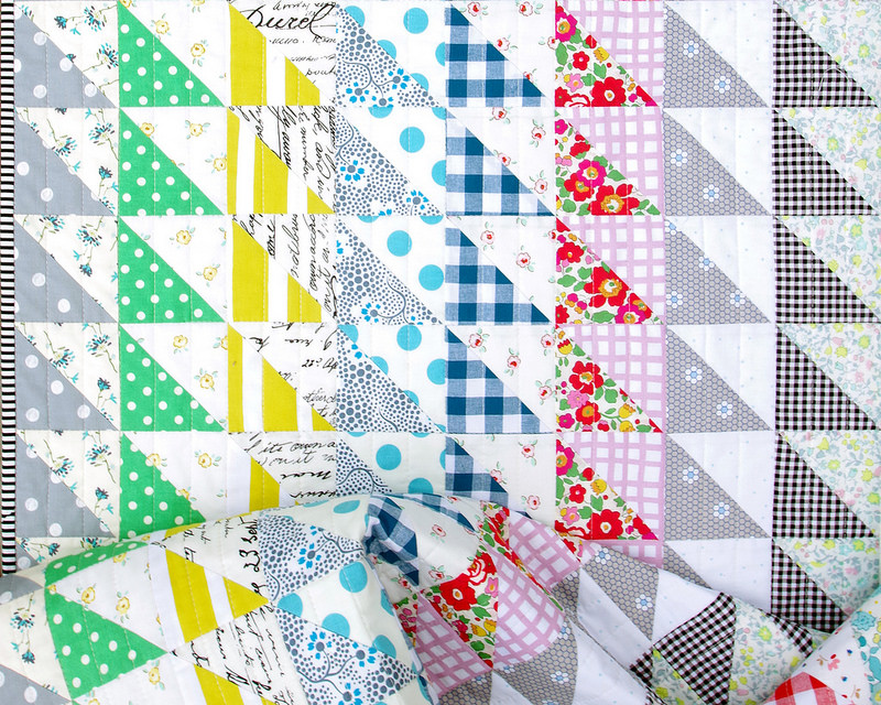 Red Pepper Quilts Half Square Triangles Galore A Finished Quilt