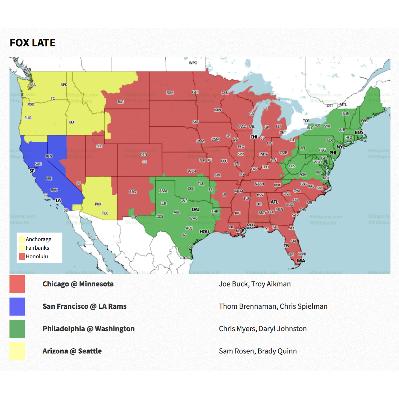 PACKERVILLE, U.S.A. 2018 Week 17 NFL TV Maps