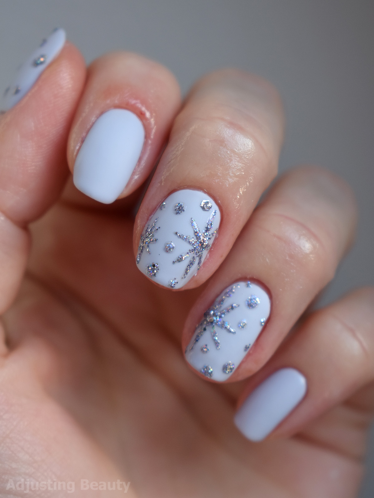 Pastel Pink Snowflake Nails Shop from the world's largest selection