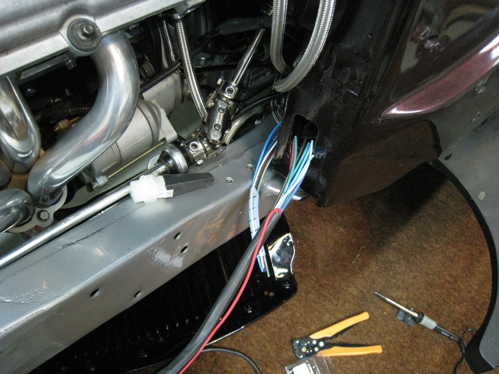 1937 Plymouth: Wiring harness for front of car. Headlights, turn