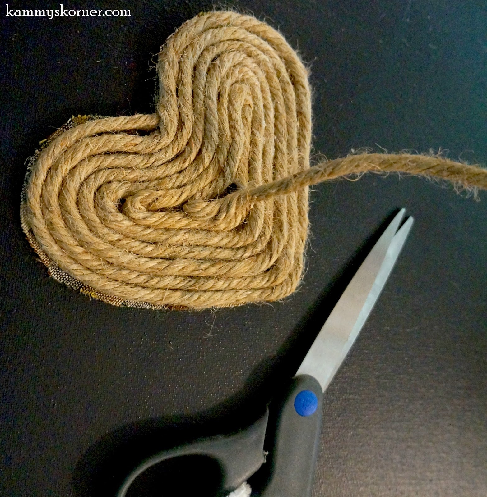 Kammy's Korner How to Make a Jute Rope Heart Embellishment