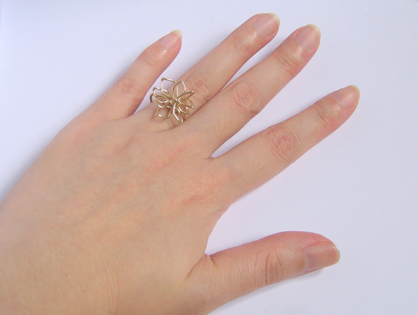 Art of Wire Wire Jewelry petals flower ring
