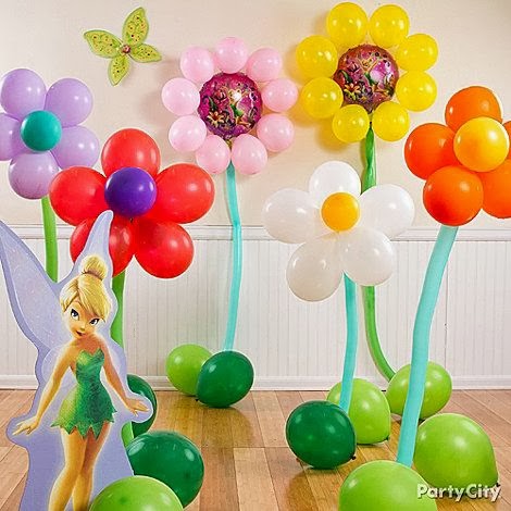 Make Balloon Flowers for a Girl's Party.