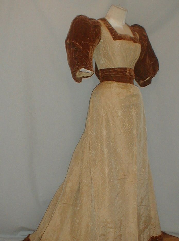 1890s evening gown