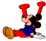 Alfabeto de Mickey Mouse en diferentes posturas y vestuarios V.